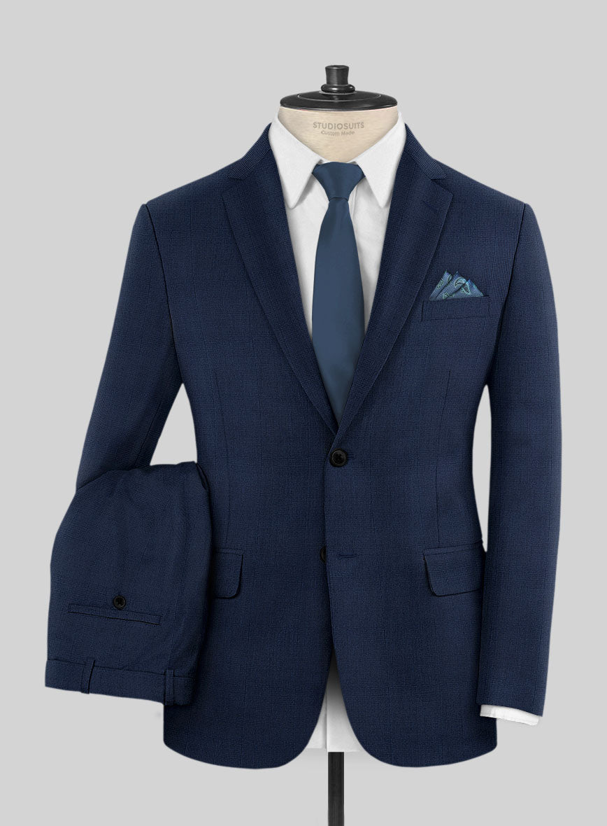 Caccioppoli Sun Dream Tolome Dark Blue Wool Silk Suit