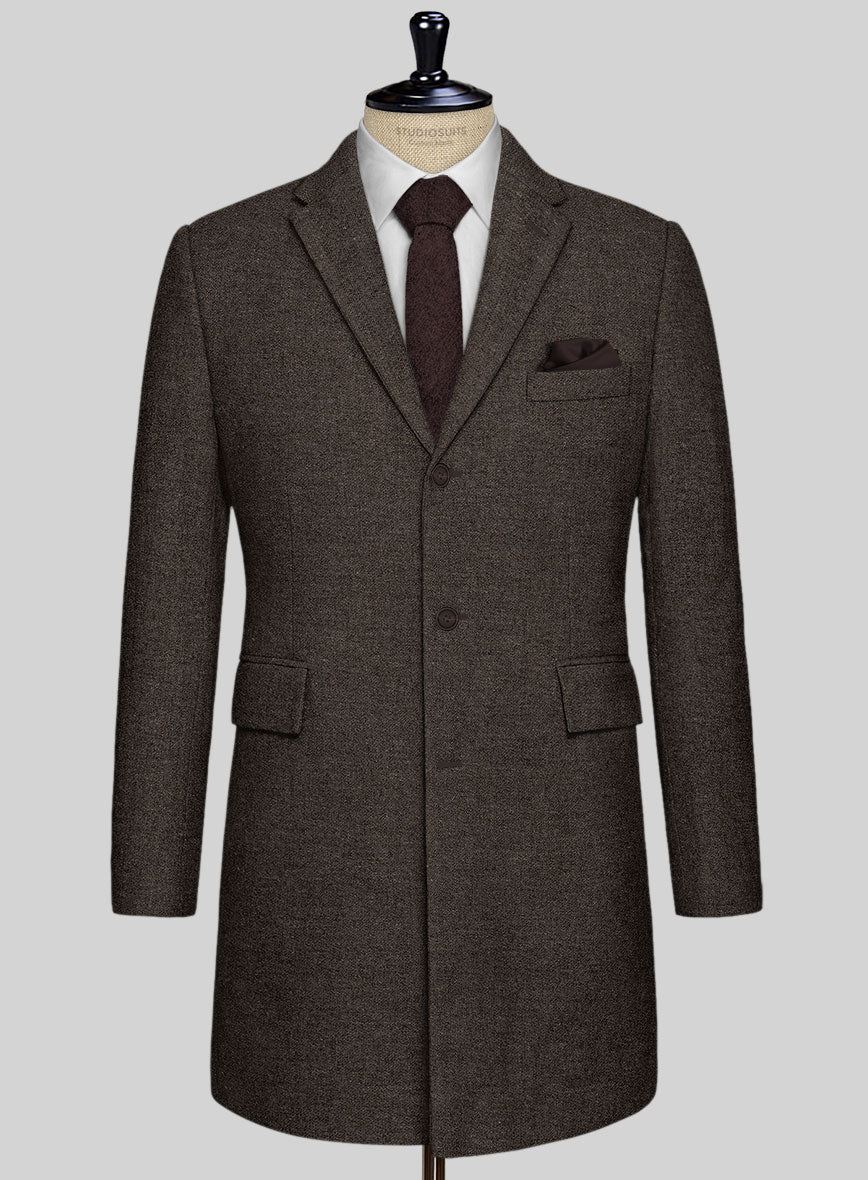 Carre Brown Tweed Overcoat