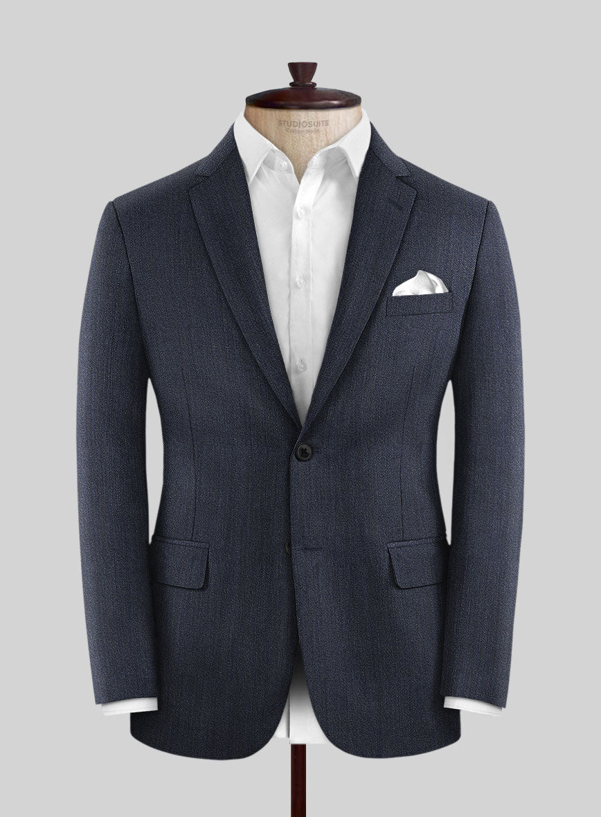 Cavalry Twill Dark Blue Wool Jacket