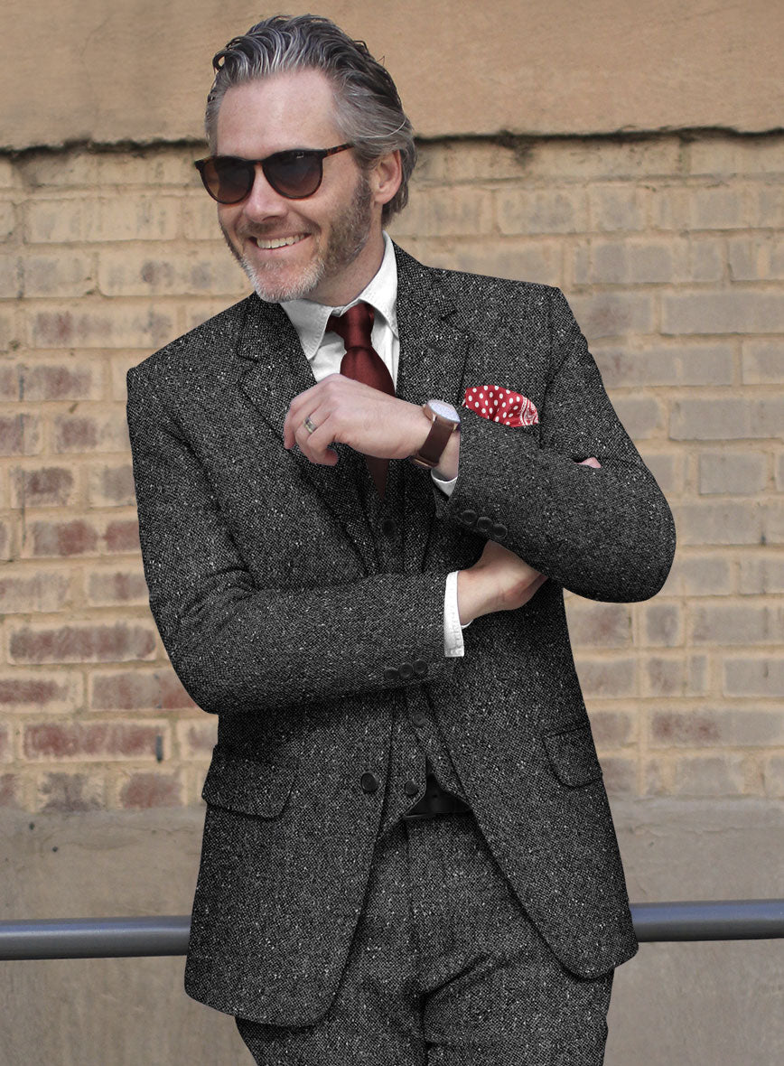 Charcoal Flecks Donegal Tweed Jacket