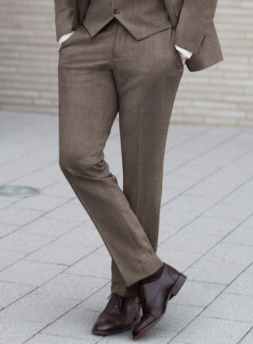 Lanificio Zegna Trofeo Mud Brown Wool Pants – StudioSuits