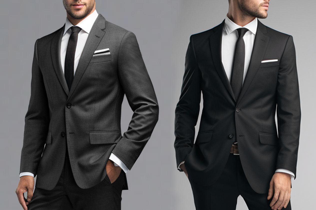 Charcoal Grey Suit Color Combinations with Shirt & Tie