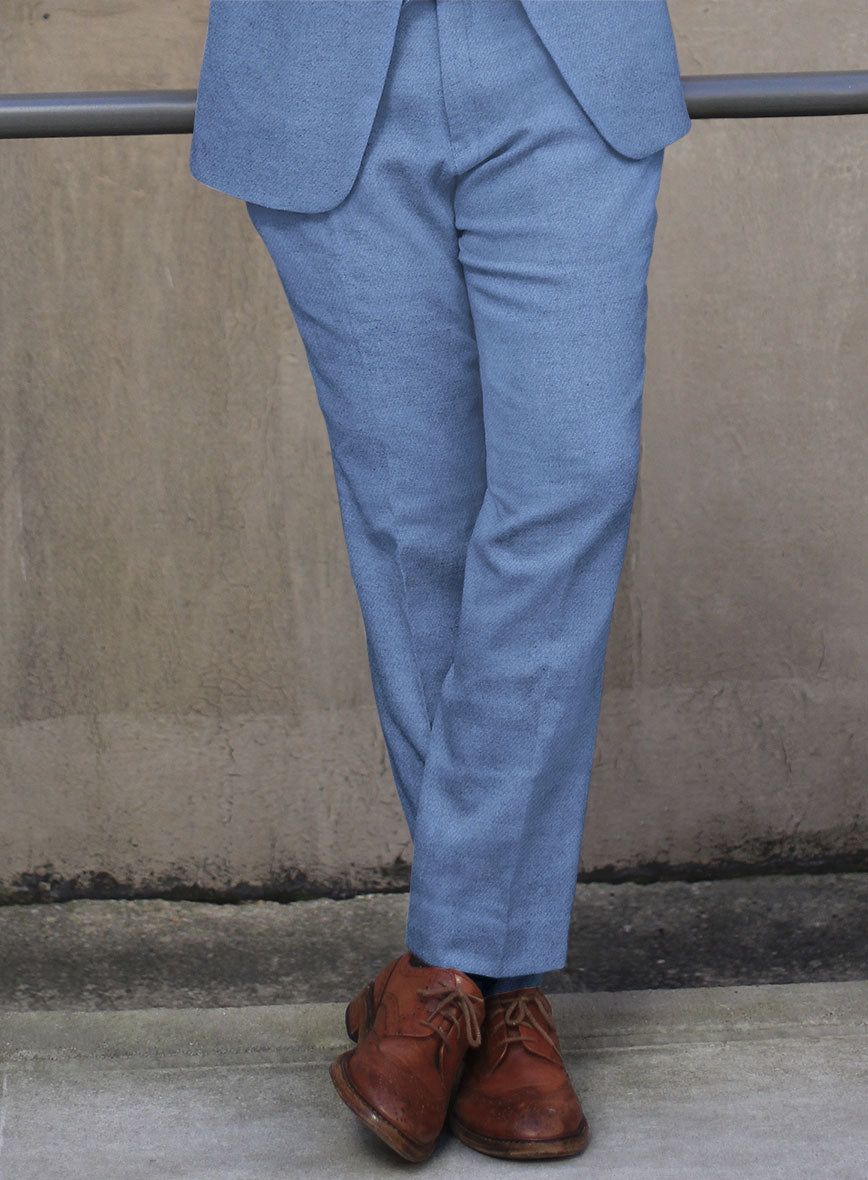 Naples Retro Blue Tweed Pants – StudioSuits