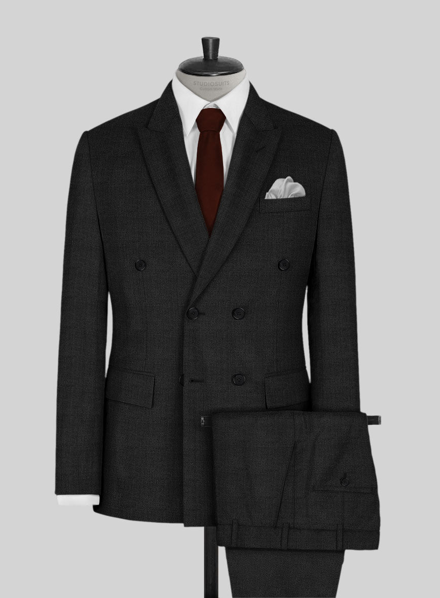 Napolean Stone Black Wool Suit
