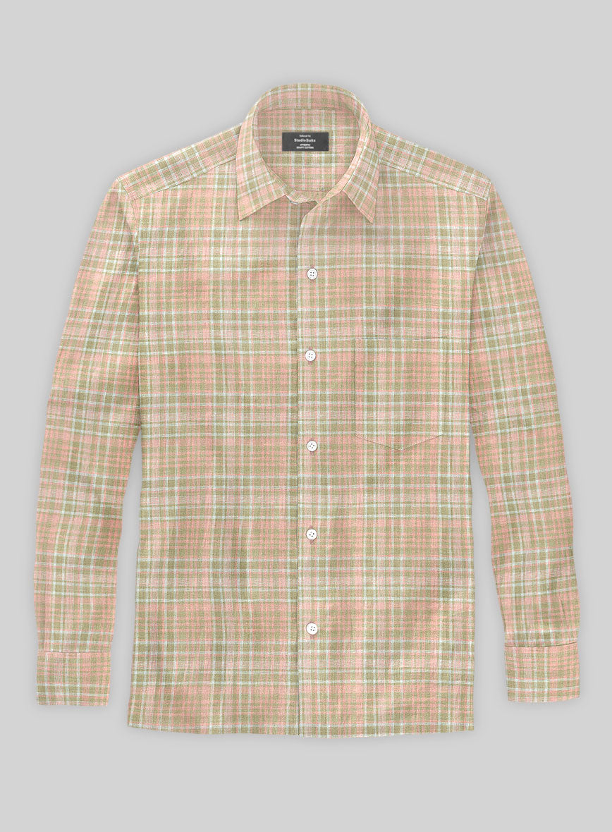 Adolfo Checks Linen Shirt