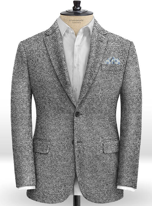 Basket Weave Gray Tweed Jacket