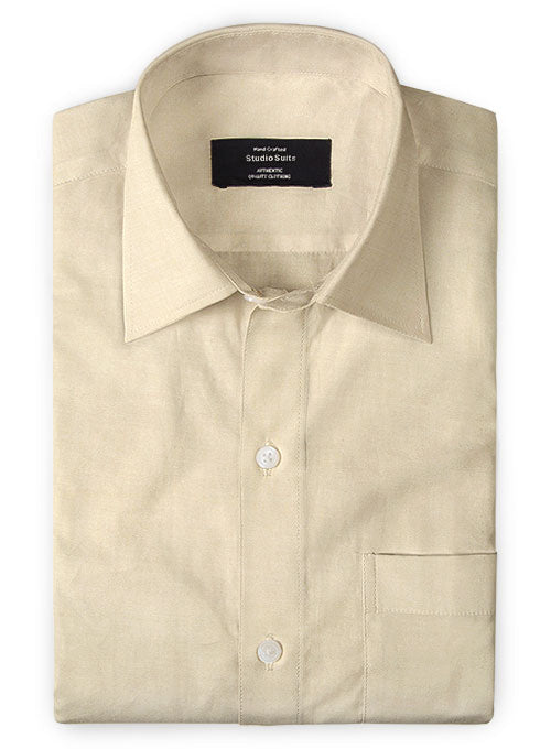 Beige Reversible Twill Shirt – StudioSuits