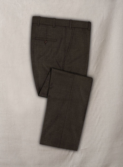 Birdseye Wool Brown Pants