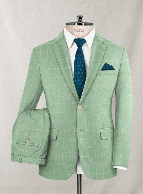 Biscay Green Wool Suit