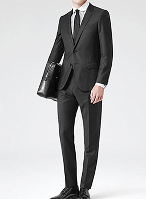 Black Merino Wool Suit