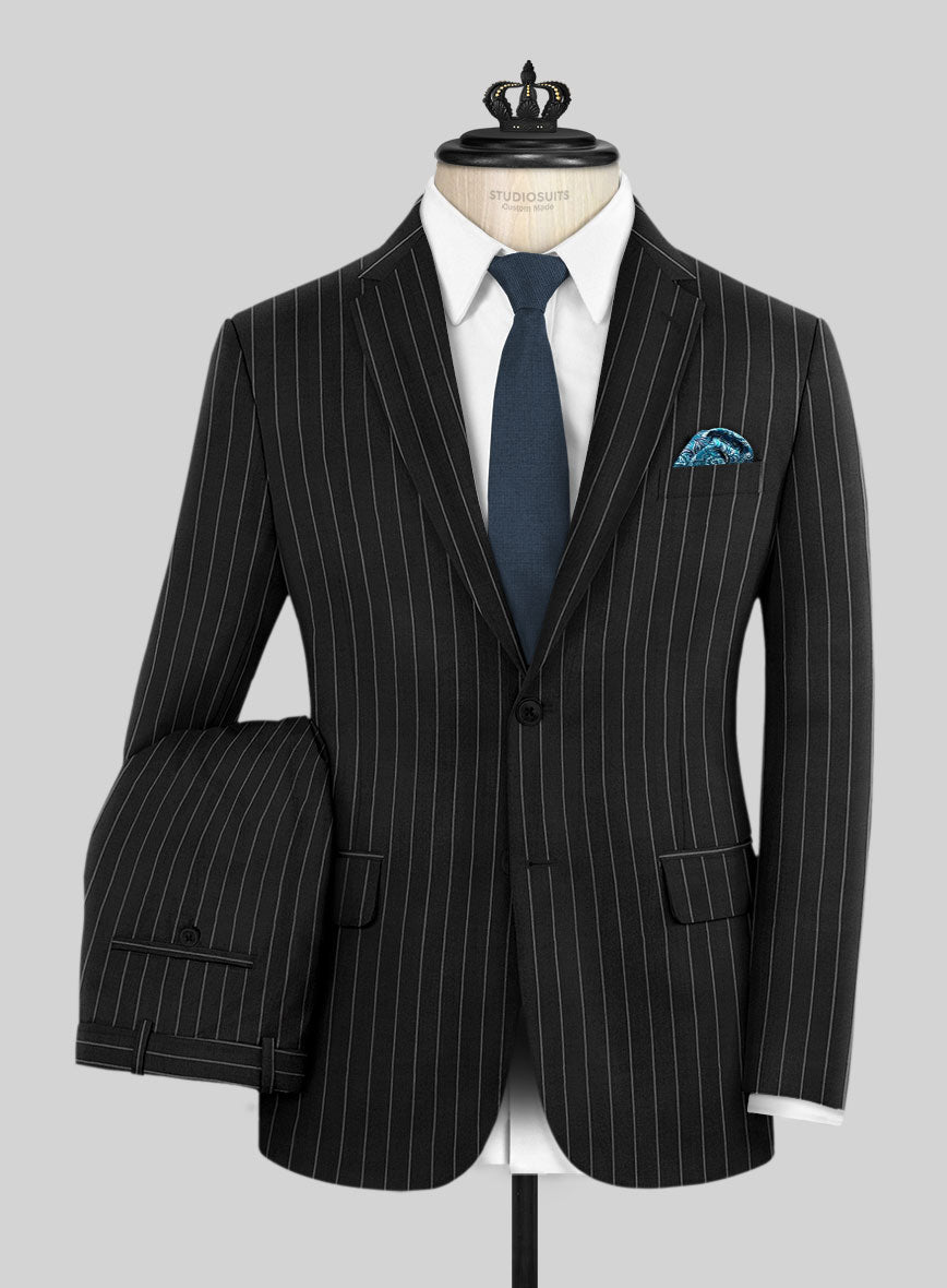 Bristol Black Rope Stripe Suit