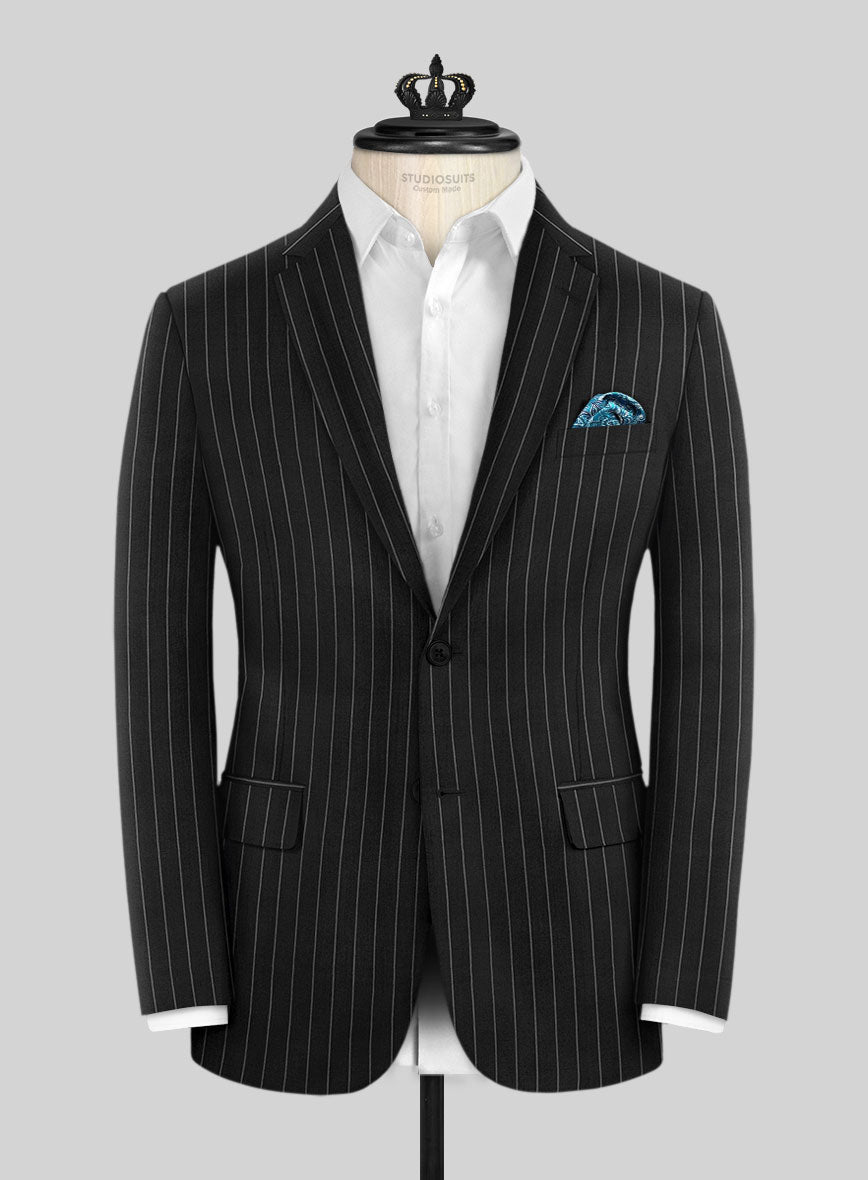 Bristol Black Rope Stripe Suit