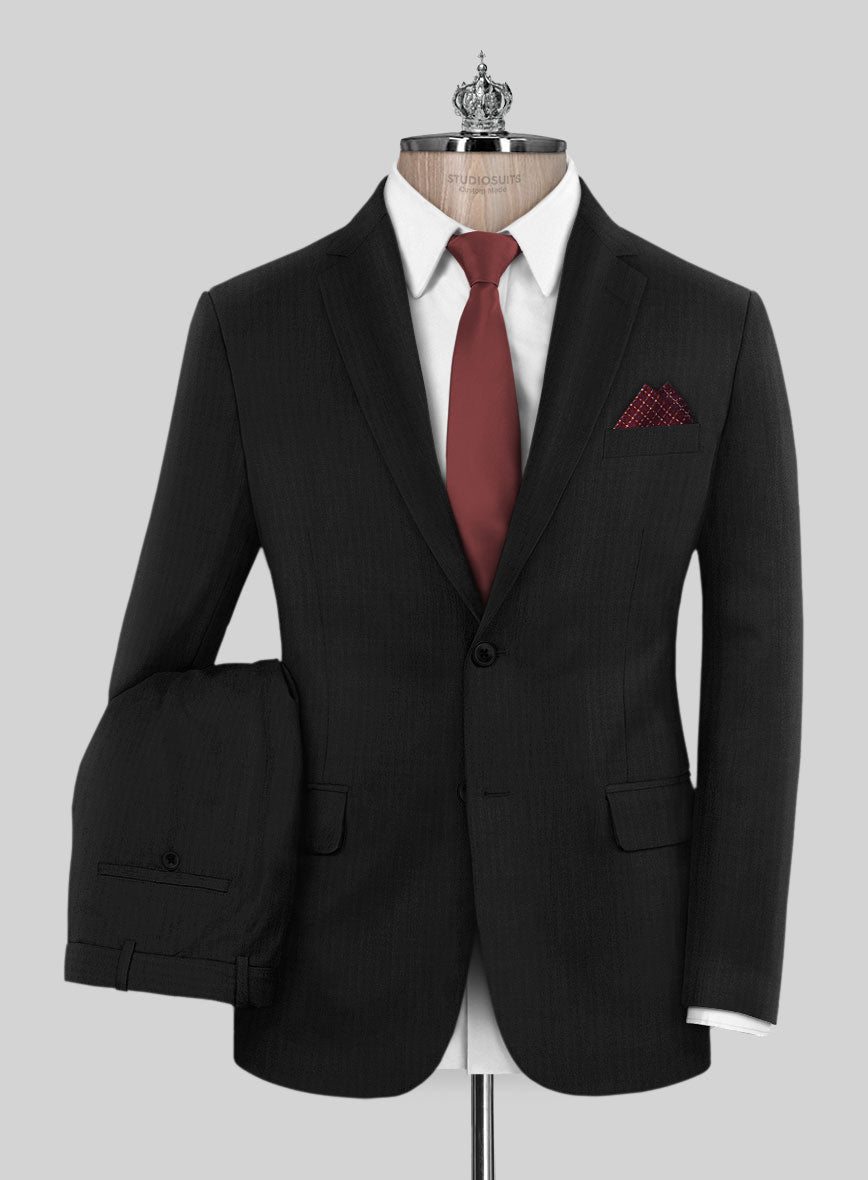 Bristol Black Herringbone Suit