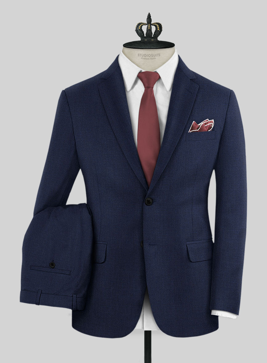 Bristol Dark Midnight Blue Sharkskin Suit