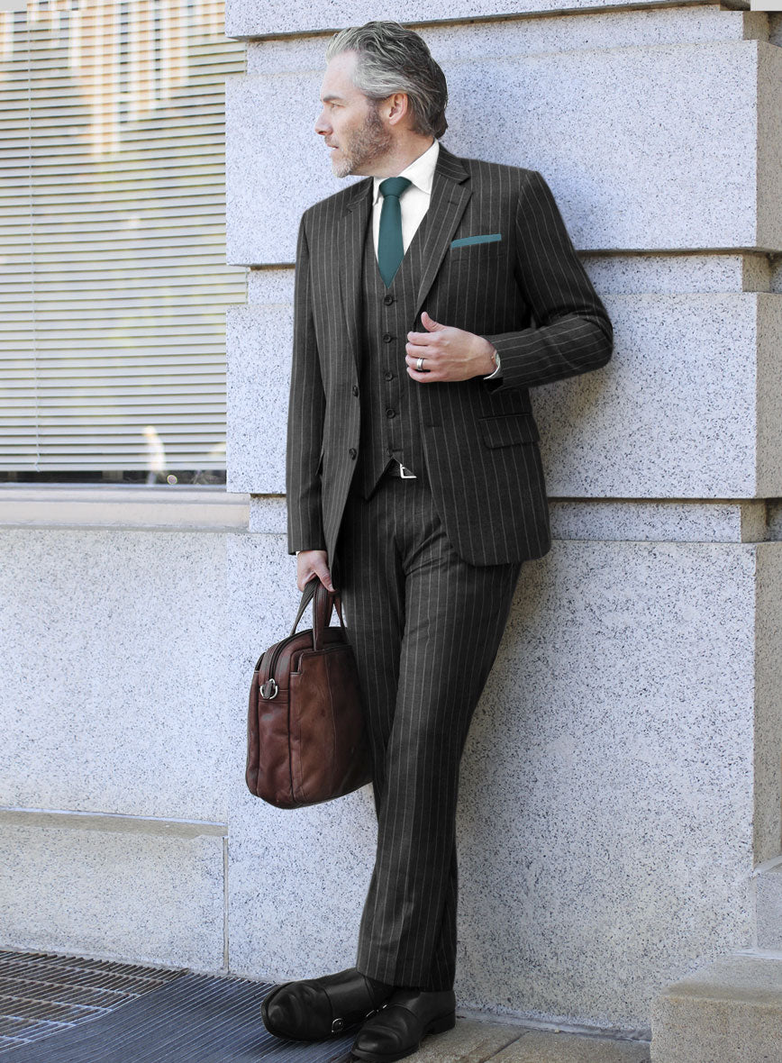 Bristol Gray Rope Stripe Suit