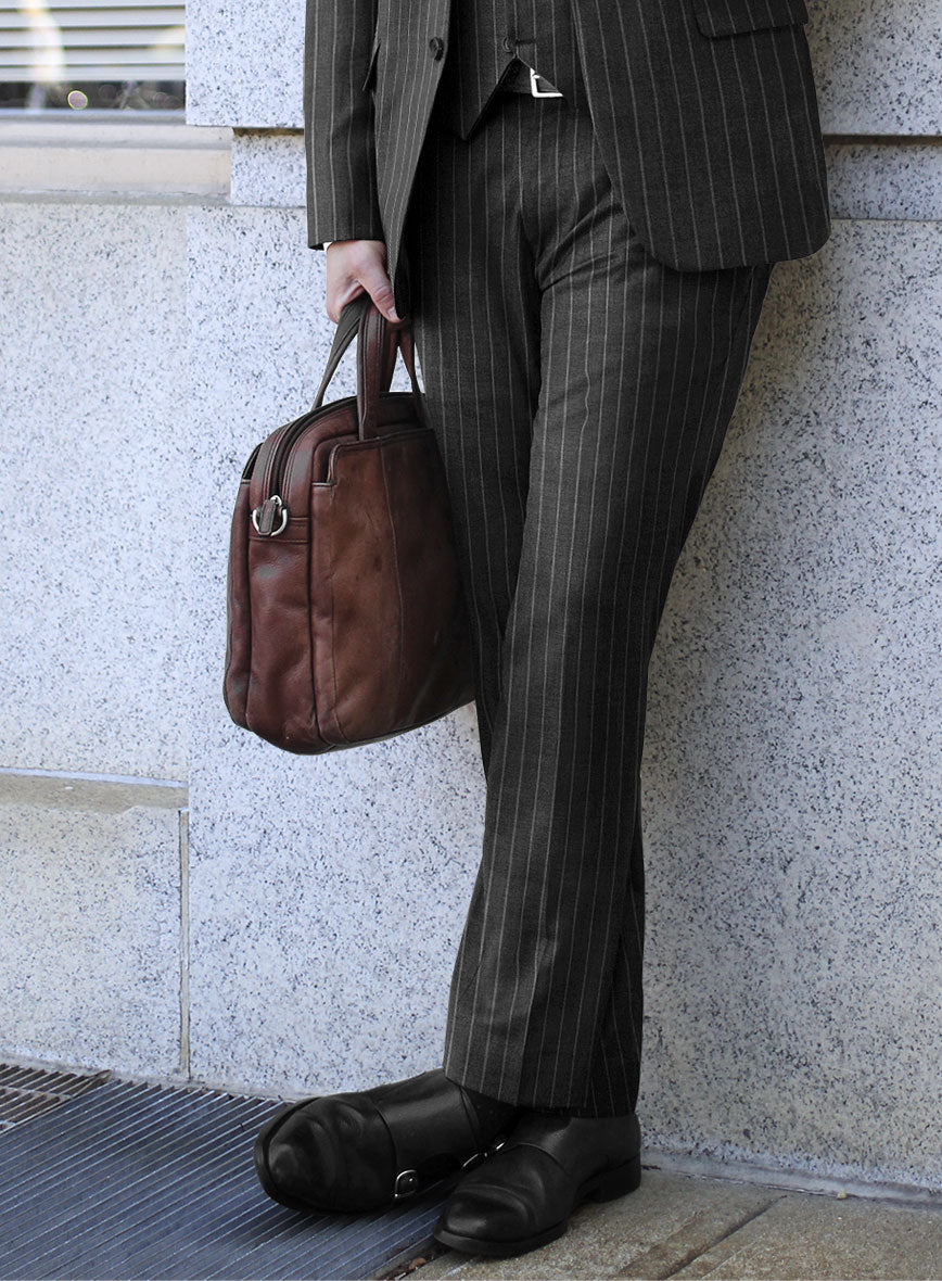 Bristol Gray Rope Stripe Suit