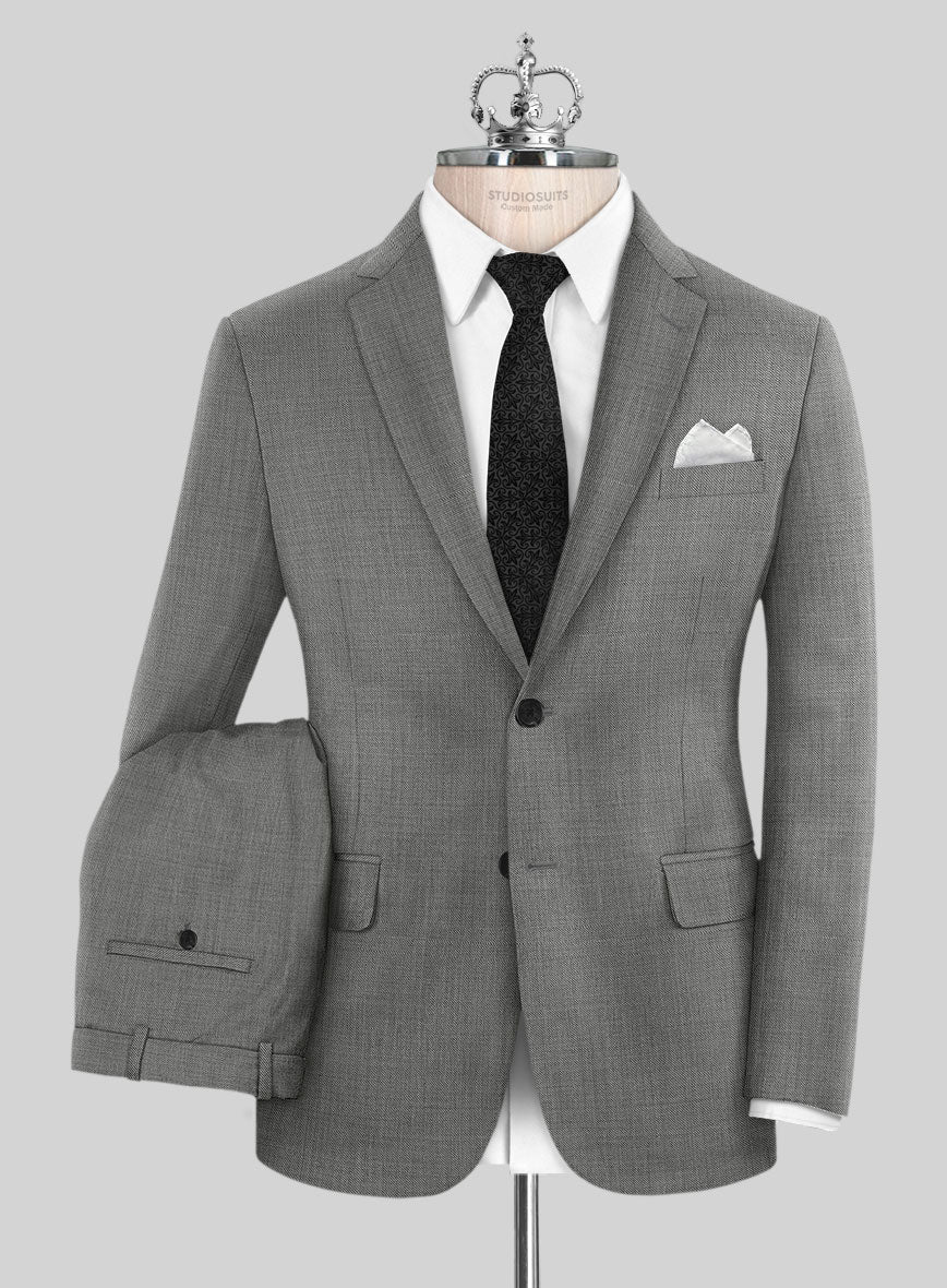 Bristol Light Gray Sharkskin Suit