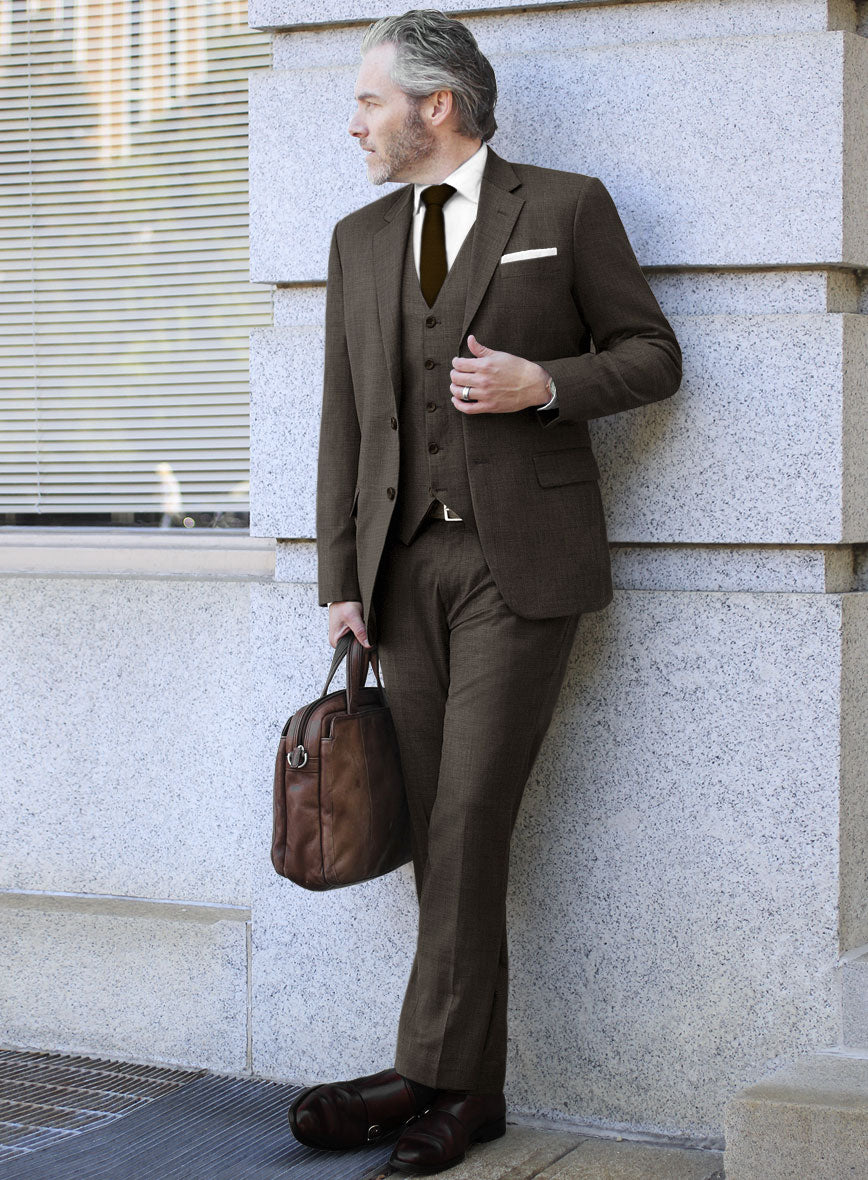 Bristol Nailhead Brown Suit