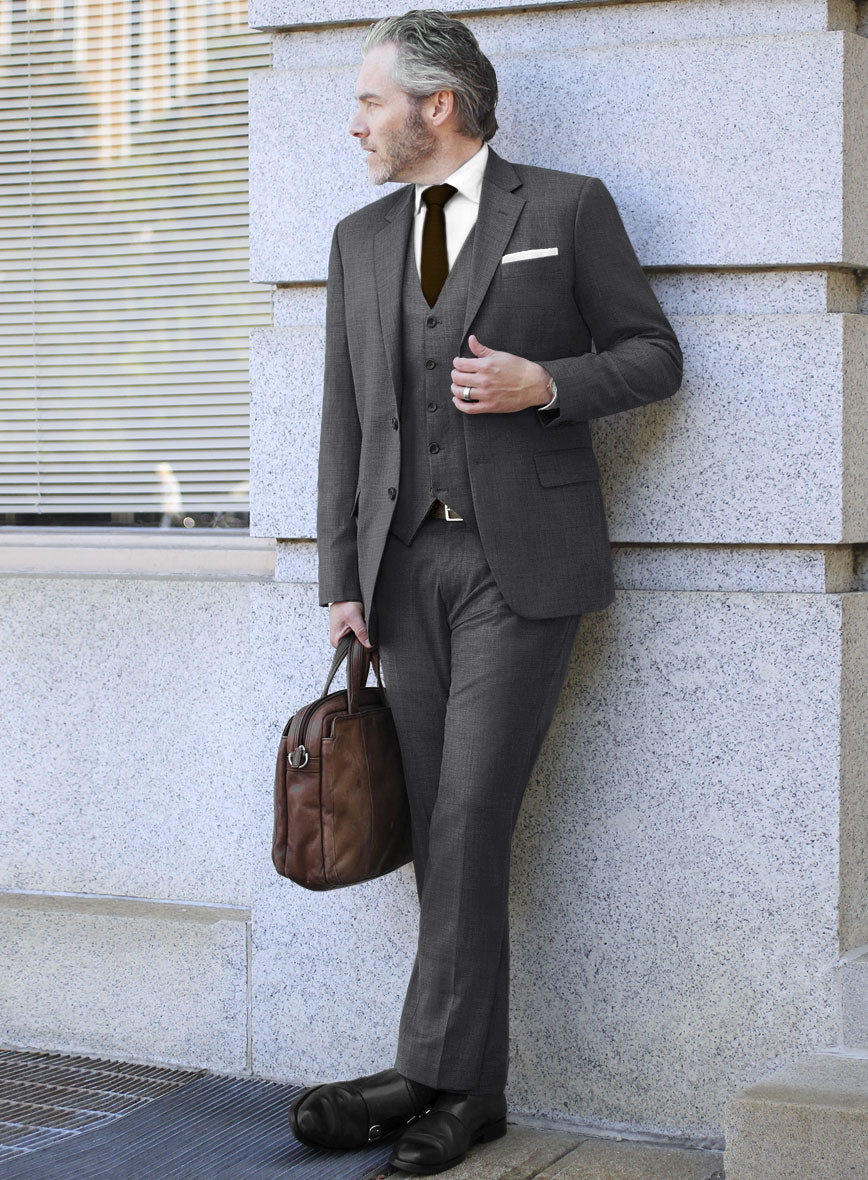 Bristol Nailhead Dark Gray Suit