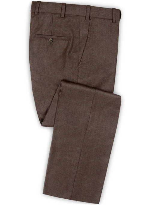 Brown Flannel Wool Pants