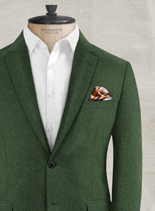 Bottle Green Flannel Wool Suit