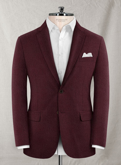 Burgundy Flannel Wool Jacket