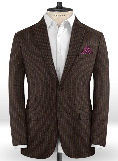 Caccioppoli Dapper Dandy Pinoza Brown Wool Jacket