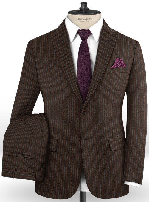 Caccioppoli Dapper Dandy Pinoza Brown Wool Suit