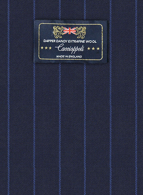 Caccioppoli Dapper Dandy Lerci Navy Blue Wool Jacket