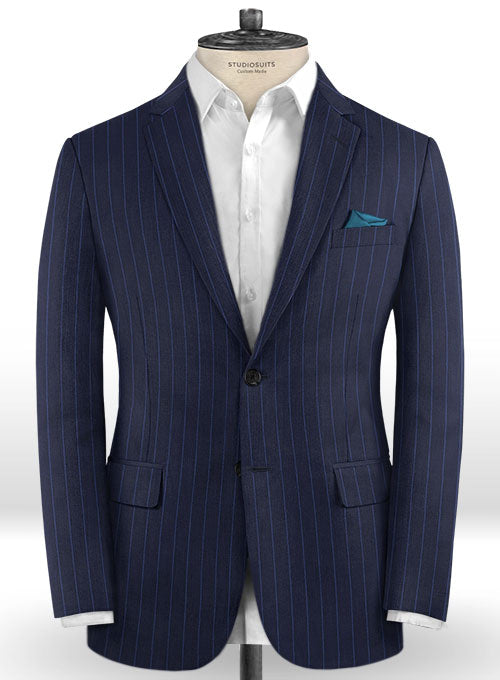 Caccioppoli Dapper Dandy Lerci Navy Blue Wool Suit