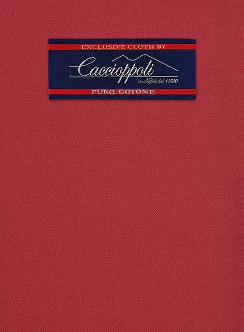 Caccioppoli Cotton Gabardine Tango Red Suit