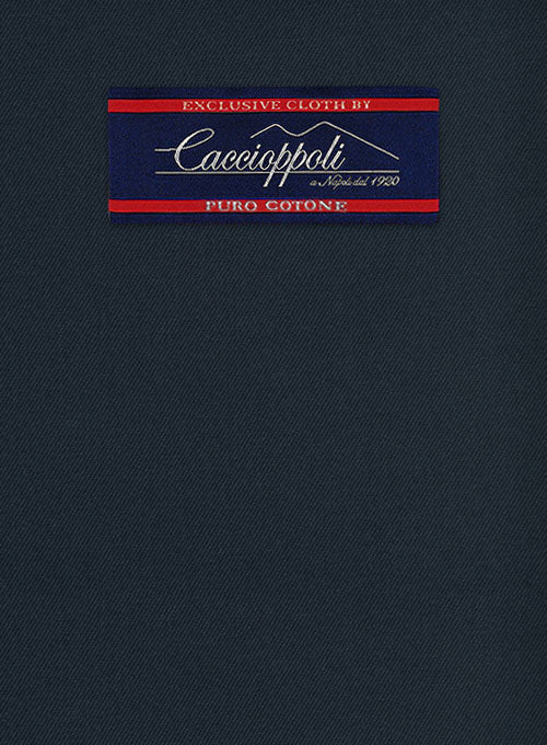 Caccioppoli Cotton Gabardine Dark Blue Suit