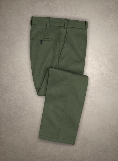 Caccioppoli Cotton Gabardine Oak Green Suit