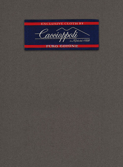 Caccioppoli Cotton Drill Dark Taupe Suit