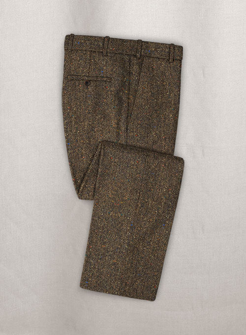 Caccioppoli Donegal Brown Tweed Pants