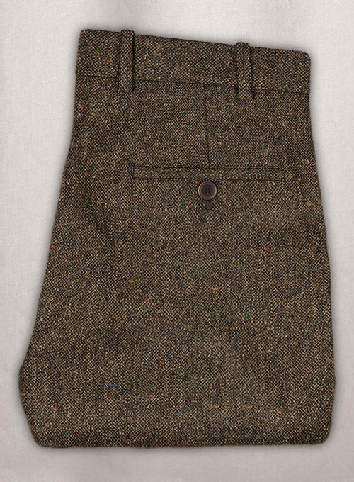 Caccioppoli Donegal Brown Tweed Pants