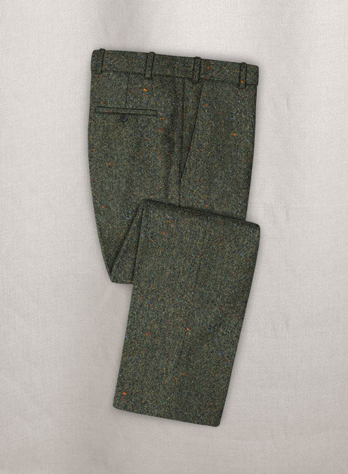 Caccioppoli Donegal Green Tweed Pants