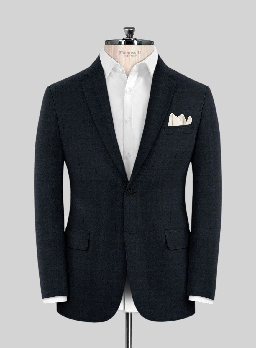 Caccioppoli Ellian Blue Green Wool Jacket