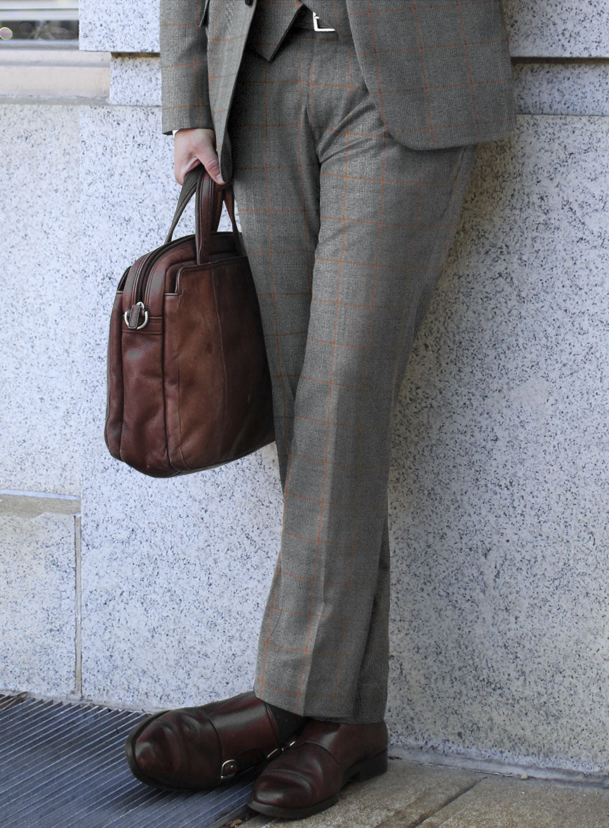 Caccioppoli Rarco Glen Gray Wool Pants