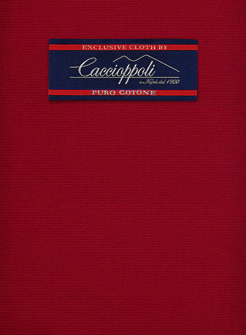 Caccioppoli Canvas Red Cotton Suit