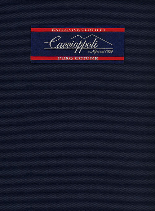 Caccioppoli Canvas Dark Blue Cotton Pants