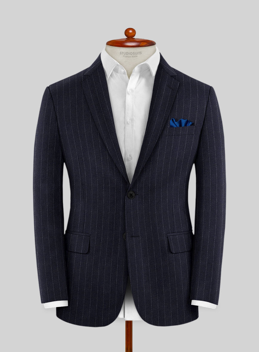 Caccioppoli Carman Navy Blue Wool Jacket