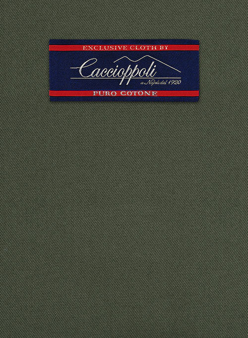 Caccioppoli Cotton Drill Green Jacket