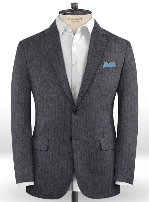 Caccioppoli Dapper Dandy Blezzi Gray Blue Wool Suit