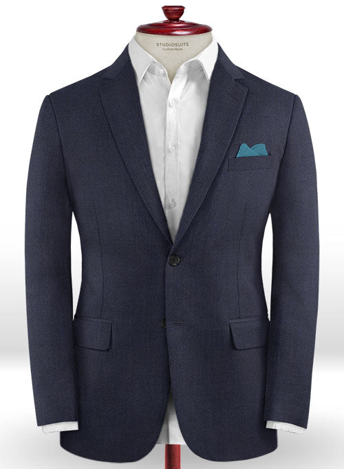 Caccioppoli Dapper Dandy Duffon Blue Wool Jacket