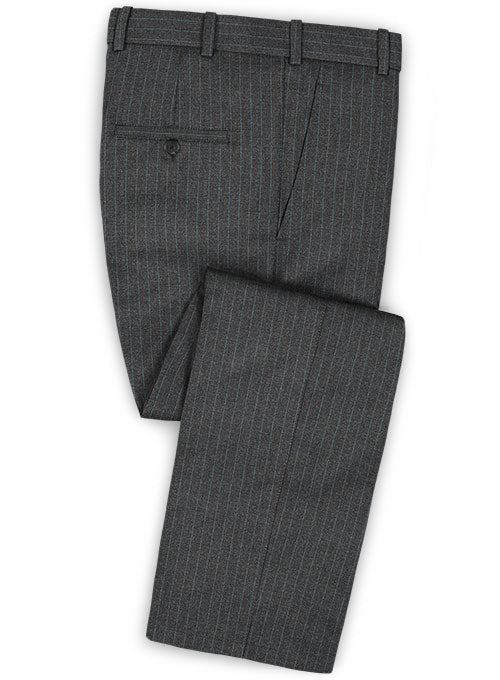 Caccioppoli Dapper Dandy Fione Charcoal Wool Pants