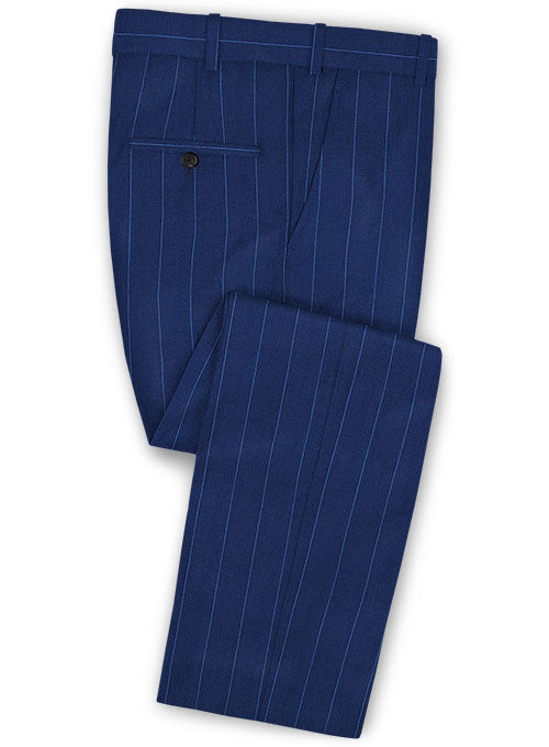 Caccioppoli Dapper Dandy Havssi Blue Wool Pants