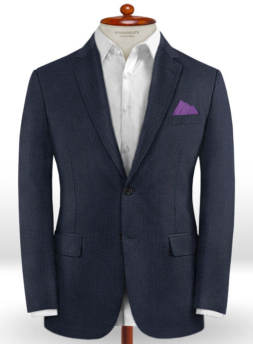 Caccioppoli Dapper Dandy Inato Glen Blue Wool Jacket