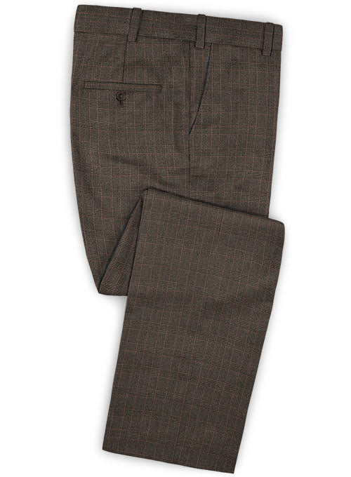 Caccioppoli Dapper Dandy Ingel Brown Wool Pants