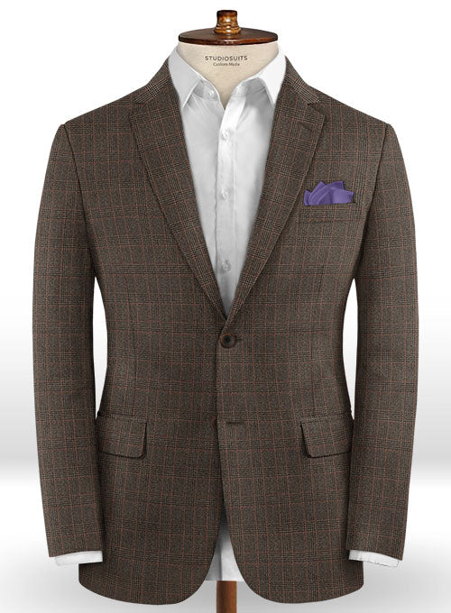 Caccioppoli Dapper Dandy Ingel Brown Wool Suit